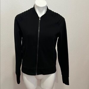 Athletics Works Black Zip Up Sweater Sz L